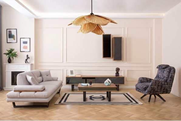 Design Zestaw sofowy stolik kawowy Sofa 6-częściowy zestaw do salonu luksusowe Meble
