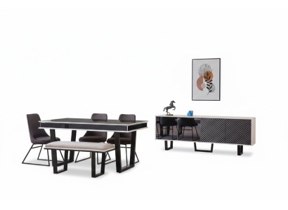Designerski zestaw jadalnia 10 sztuk luksusowe Meble stylowa jadalnia z grupy Kredens