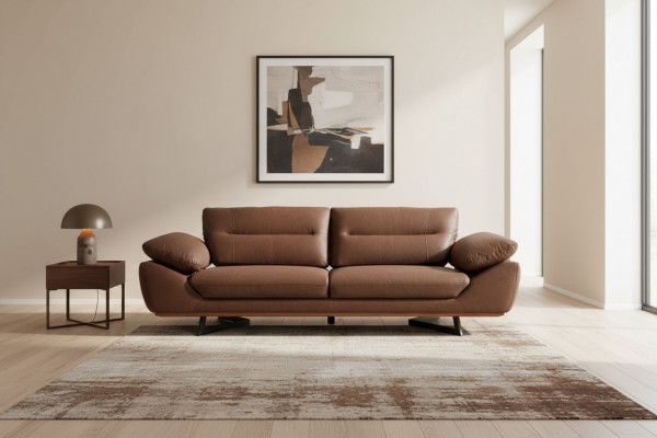 Nowoczesna Designerska Sofa 3 miejsce do siedzenia 240cm xxl Couch Podkładka Sofas Design Brown