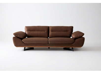 Nowoczesna Designerska Sofa 3 miejsce do siedzenia 240cm xxl Couch Podkładka Sofas Design Brown