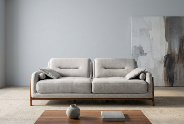 Luksusowa Sofa 3 miejsce do siedzenia Trzyosobowa Meble w Salonie Nowoczesna Podkładka Włókiennicza