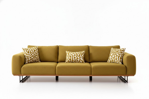 Włoska Sofa Kanapa Podkładka 4 miejsce do siedzenia Meble 270cm Kanapy Tekstylne Nowe