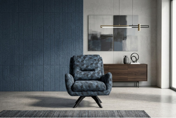 Salon luksusowy fotel szary klubowy salon nowoczesne designerskie meble