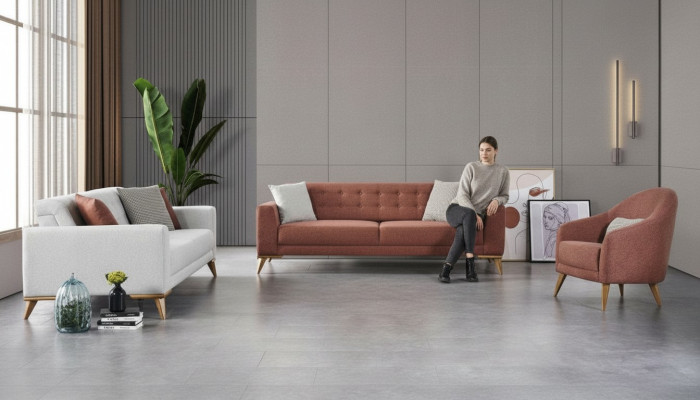 Zestaw do salonu stylowy Zestaw sofowy 3+3+1 miejsce do siedzenia luksusowe kanapy sofa meble