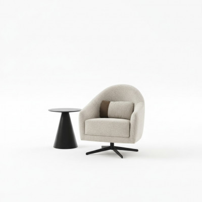Luksusowy Fotel Stylowe Meble Salon Obrotowy Lounge Club Drewno