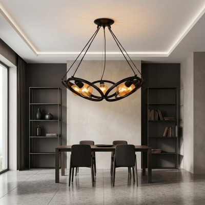Lampa sufitowa Szykowna lampa do osiedla Lub Sypialnia Nowy Czarny