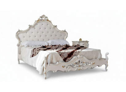 Łóżko Podkładka Design Luksusowe podwójne łóżko Chesterfield Drewno Meble Szafki