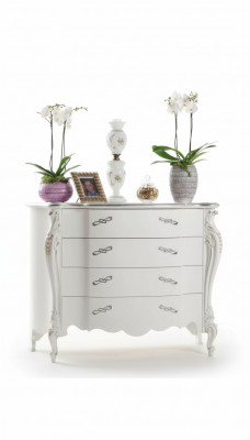 Komody Biała Sypialnia design klasyczny luksusowy kredens Drewno Kredens