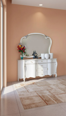 Kredens Lustro Kredens Komoda Drewno Design Meble Stil Kredens