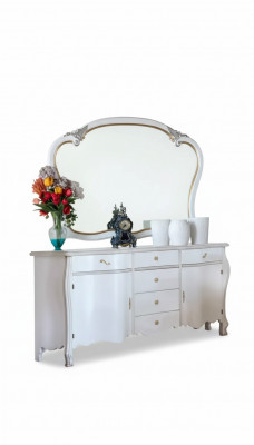 Kredens Lustro Kredens Komoda Drewno Design Meble Stil Kredens