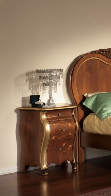 Szafki nocne Stolik nocny Klasyczny Design Meble Drewno Brązowe Stoliki boczne