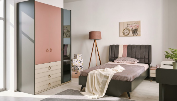 Zestaw Sypialnia Łóżko Stolik nocny Szafa Zestaw Modern Luxury Setra