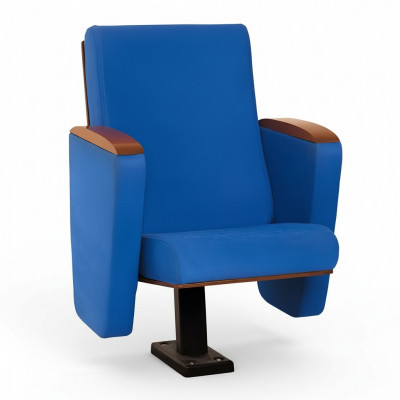 Fotel Art Deco Fotel Sofa 1 miejsce do siedzenia dla Theatre Design Luxury Blue Włókienniczy