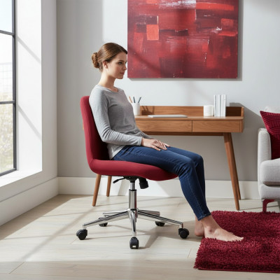 Biuro Fotel Czerwony Luksusowe Krzesło Krzesło Biurowe Boss Nowe Włókiennicze Designerskie Fotel Meble