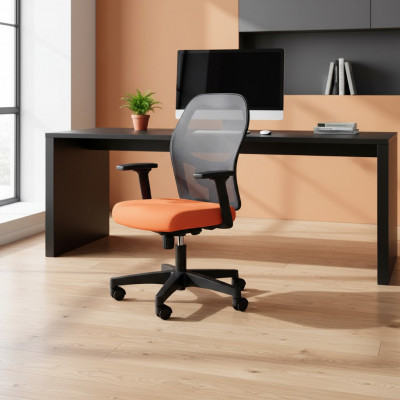 Krzesła biurowe Pomarańczowe krzesło biurowe Krzesło obrotowe Krzesło biurowe ChefFotel Mesh Design