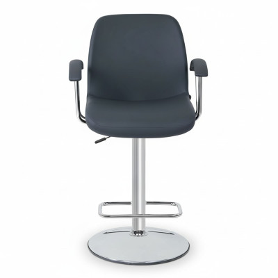 Nowoczesny Szary Krzesło Designerski Stołek Barowy Metalowy Stylowy Luksusowy Meble Stołek