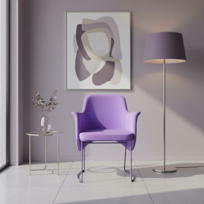 Krzesło do jadalni Krzesło krzesło kuchenne Fotel miejsce siedzące Materiał Modern Drewno Fioletowy