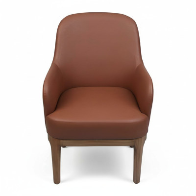 Brązowy salon Fotel designerski, luksusowy fotel jednoosobowy Krzesła