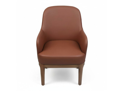 Brązowy salon Fotel designerski, luksusowy fotel jednoosobowy Krzesła
