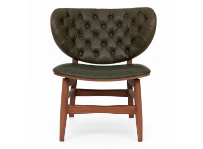 Nowoczesne krzesło Fotel z pojedynczym siedziskiem w kolorze Chesterfield Green