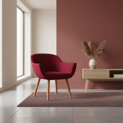 Czerwone Stylowe Designerskie Krzesło Drewniane Krzesło Do Jadalni Designerskie Meble