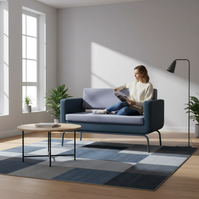 Szara Podkładka Sofa Designerska 3-miejsce siedzenia sztuczna skóra Sofa 3-osobowa Modern New