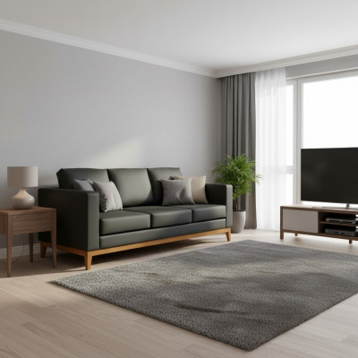 Czarna designerska sofa biurowa 3-miejsce siedzące do salonu 3-osobowa sofa tapicerowana
