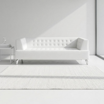Biała dwuosobowa luksusowa sofa nowoczesna 2-miejsce siedzące klubowa sofa salonowa kanapa nowa