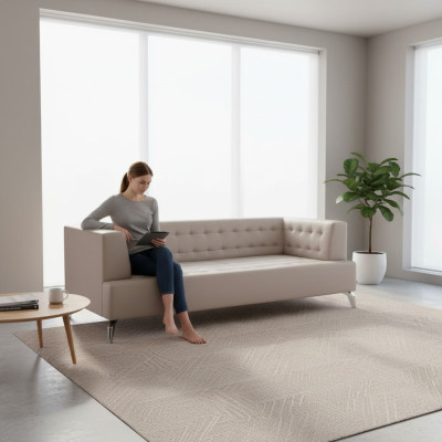 Meble biurowe sofa kanapa 2 miejsce siedzące gabinet sofa tapicerowana sztuczna skóra Meble