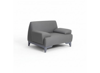 Szary Designerski Fotel Nowoczesny Salon 1-miejsce siedzące Relaks PolsterFotel