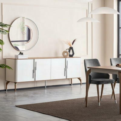 jadalnia Kredens Kredens z Lustro Nowoczesny Nowy Luksus Komody Drewno Design
