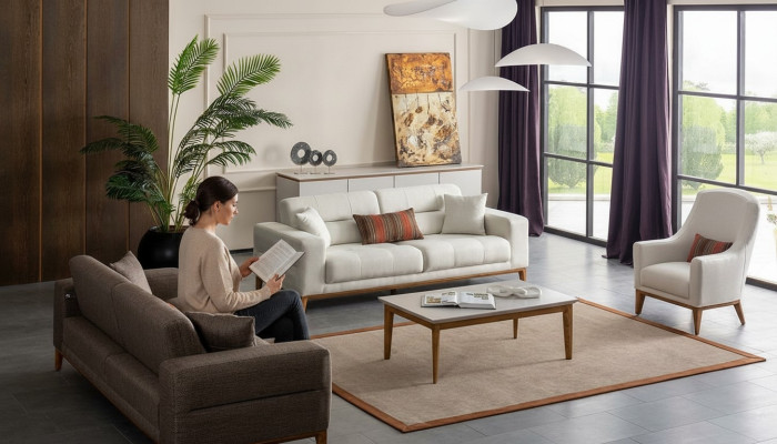 Zestaw sofowy sofa luksus 2x sofy 3 miejsce do siedzenia nowoczesny 1-osobowy 3-częściowy nowoczesny zestaw