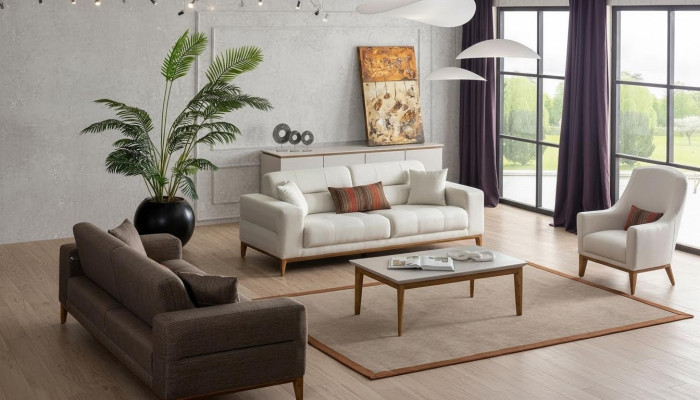 Zestaw sofowy sofa luksus 2x sofy 3 miejsce do siedzenia nowoczesny 1-osobowy 3-częściowy nowoczesny zestaw