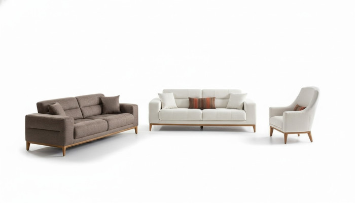 Zestaw sofowy sofa luksus 2x sofy 3 miejsce do siedzenia nowoczesny 1-osobowy 3-częściowy nowoczesny zestaw