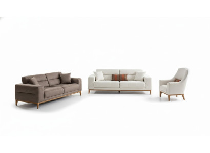 Zestaw sofowy sofa luksus 2x sofy 3 miejsce do siedzenia nowoczesny 1-osobowy 3-częściowy nowoczesny zestaw
