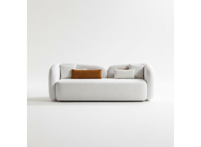 Modern Design Podkładka Biały Siedziba Kanapa 3 miejsce do siedzenia Sofa Sofy Włókienniczy Materiał