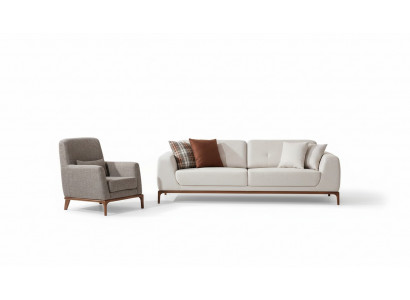 Luksusowy Biały Zestaw sofowy Sofa 3 miejsce do siedzenia Fotel Materiał Modern Modern Zestaw nowy