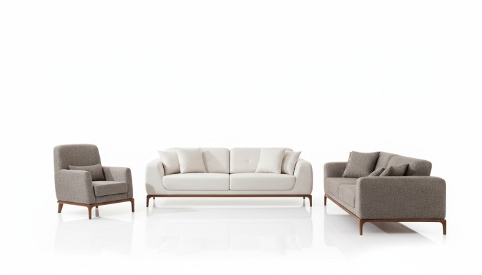 Zestaw sofowy Sofa Luxury 2x Sofy 3 miejsce do siedzenia 1 miejsce do siedzenia Modern Zestaw 3-częściowy Modern