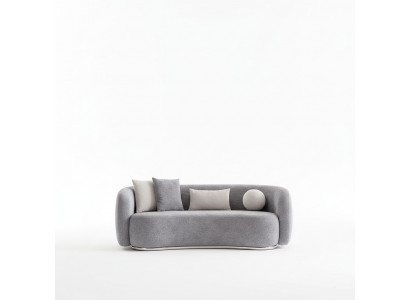 Sofa 4 miejsce do siedzenia Sofa tapicerowana szara Textill Siedziba Design Material Nowoczesne sofy kanapowe