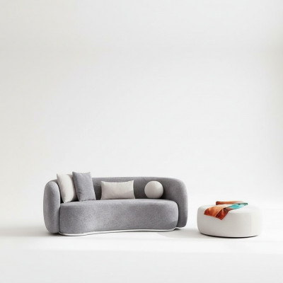 Nowoczesny Design Szara Kanapa Sofa 4-osobowa Siedziba Podkładka Sofa Meble Stołek nowość