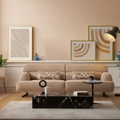 Sofa 3 miejsce do siedzenia Designerska Sofa Kanapa Sofy Kanapy Materiał Włókienniczy Nowa Podkładka