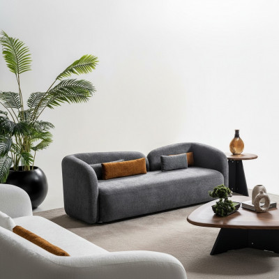 Sofa do Salonu 3 miejsce do siedzenia Designerska Sofa Podkładka Sofy Materiał Włókienniczy Nowość