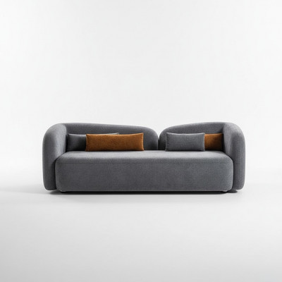 Sofa do Salonu 3 miejsce do siedzenia Designerska Sofa Podkładka Sofy Materiał Włókienniczy Nowość