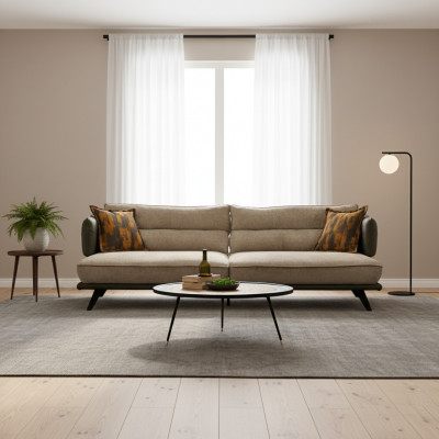 Luksusowy Zestaw sofowy Sofa 3 miejsce do siedzenia Fotel Materiał Nowoczesny Multikolor Nowoczesny Zestaw Nowość