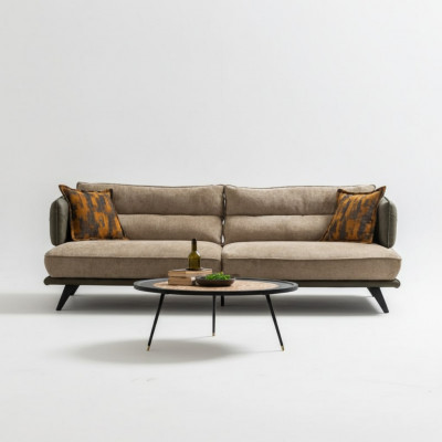 Luksusowy Zestaw sofowy Sofa 3 miejsce do siedzenia Fotel Materiał Nowoczesny Multikolor Nowoczesny Zestaw Nowość