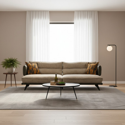 Sofa 3 miejsce do siedzenia Sofa tapicerowana Wielobarwny Textill Siedziba Design Material Nowoczesne sofy