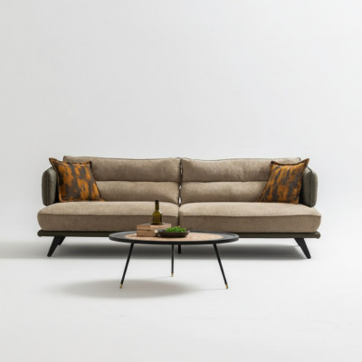Sofa 3 miejsce do siedzenia Sofa tapicerowana Wielobarwny Textill Siedziba Design Material Nowoczesne sofy