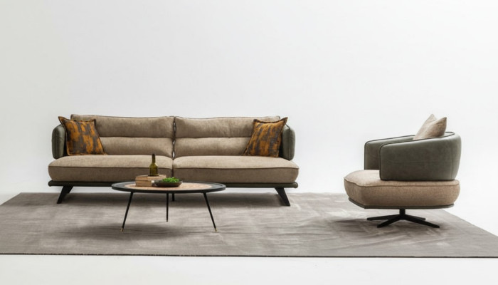 Luksusowy Zestaw sofowy Sofa 3 miejsce do siedzenia Fotel Materiał Nowoczesny Multikolor Nowoczesny Zestaw Nowość
