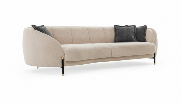 Kanapa Podkładka Beige Design Sofa 4 Siedziba Sofy Włókiennicze Design Sofa Meble nowe