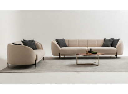 Nowoczesna Sofa 3 miejsce do siedzenia Beżowa Wysokiej Jakości Podkładka Sofas Design Włókienniczy nowa